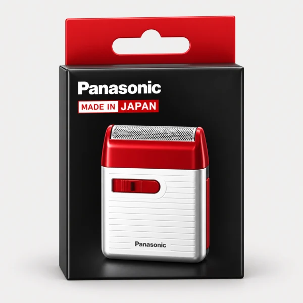 Panasonic ES-RS10 攜帶式電動刮鬍刀 示意圖(本站 AI 重繪)