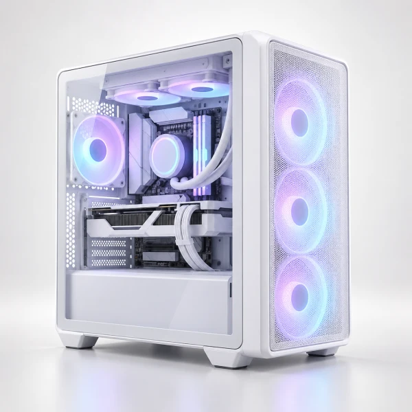 Rabbit0 Studio (RTX 5060) ホワイト RBST-7800X3D-9070WH [Windows11 Home /AMD Ryzen7 /メモリ：16GB /SSD：1TB] 電競桌機