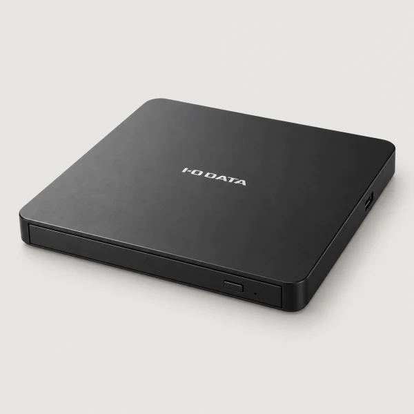I-O DATA ポータブルDVDドライブ ビデオ編集用(Chrome/Mac/Windows11対応) ブラック DVRP-UC8Z/H [USB-A／USB-C] 外接 DVD 光碟機