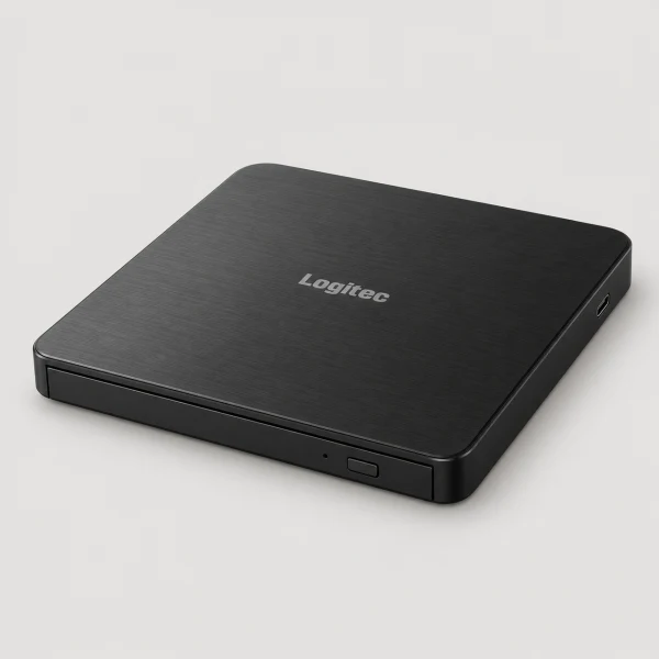 Logitec ポータブルDVDドライブ 書込ソフト：Windows用(Chrome/Mac/Windows11対応) ブラック LDR-PXA8CU2LBK [USB-C] 外接 DVD 光碟機