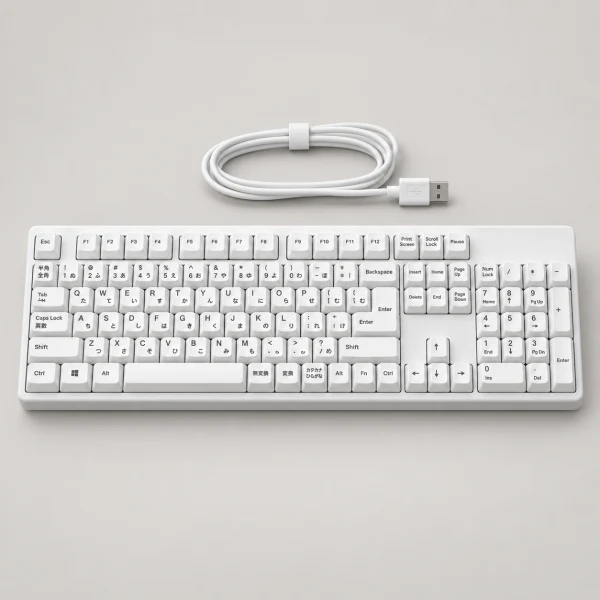 Logitech 羅技 G512 X 98 8K 類比機械有線電競鍵盤(線性軸/白) 示意圖(本站 AI 重繪)