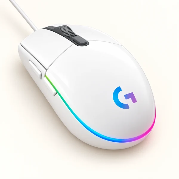 羅技 電競滑鼠 G203 LIGHTSYNC 白色 G203-WH [光學式 /有線 /6鍵 /USB]