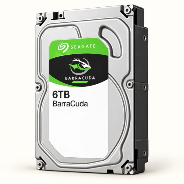 SEAGATE 希捷 ST6000DM003 6TB BarraCuda 新梭魚 3.5吋桌上型內接硬碟 示意圖（本站 AI 重繪）
