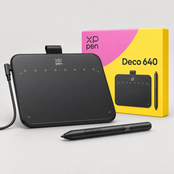 XPPen ペンタブレット 有線 Deco 640 (製品保証18か月モデル)(Chrome/Android/Mac/Windows11対応) ブラック DT640_JP 繪圖板