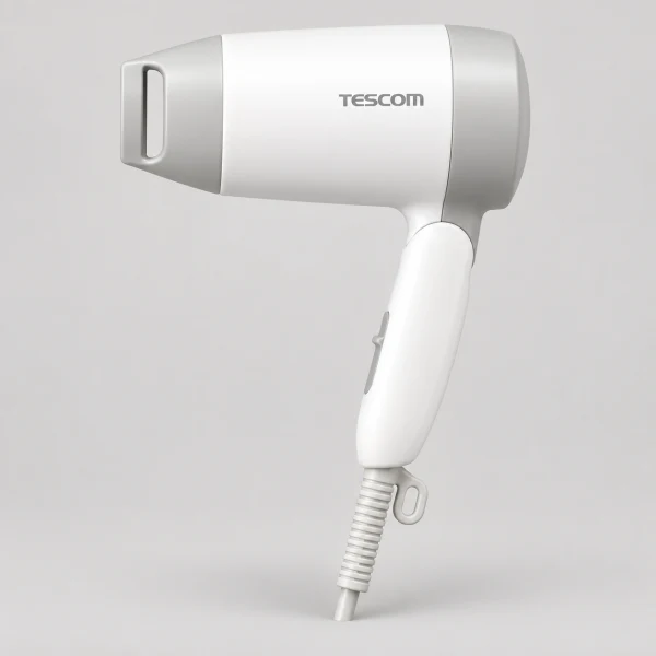 TESCOM ドライヤー 軽量 コンパクト 1200W 折り畳み式 旅行用 naturam ホワイト TD105BW