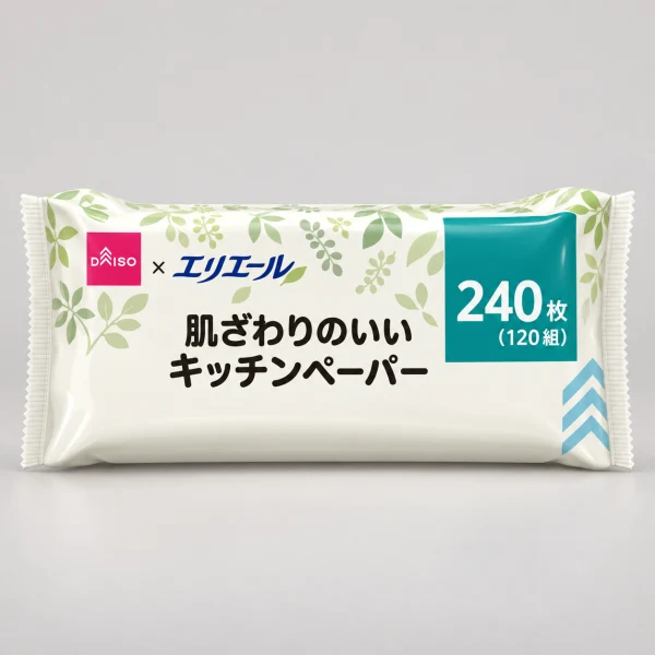 肌ざわりのいいキッチンペーパー(エルモア、120組、240枚)