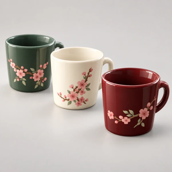 marumo Heat-Sensitive Mug Cat 3-Design Set (3 pack)