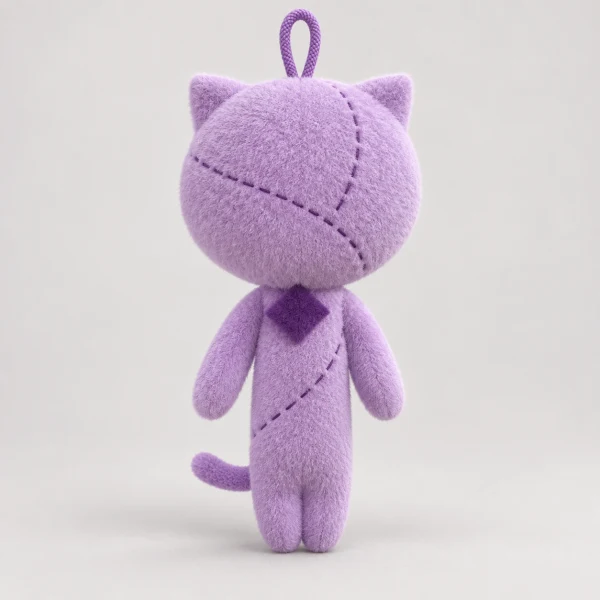 Yukio Snowman [Hokkaido Series] Lavender Ugly Cute Plush Keychain 1 piece