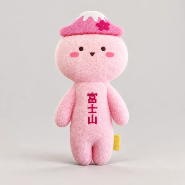 Yukio Snowman Mount Fuji Hat Ugly Cute Plush Keychain 1 piece