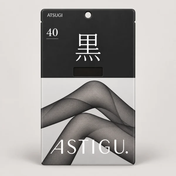 Atsugi Black Base Layer Tights [Black] Deep Black 40D M-L