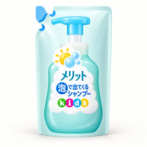 Kao Merit Mild Acidic Silicone-Free Foaming Shampoo for Kids Refill 240ml