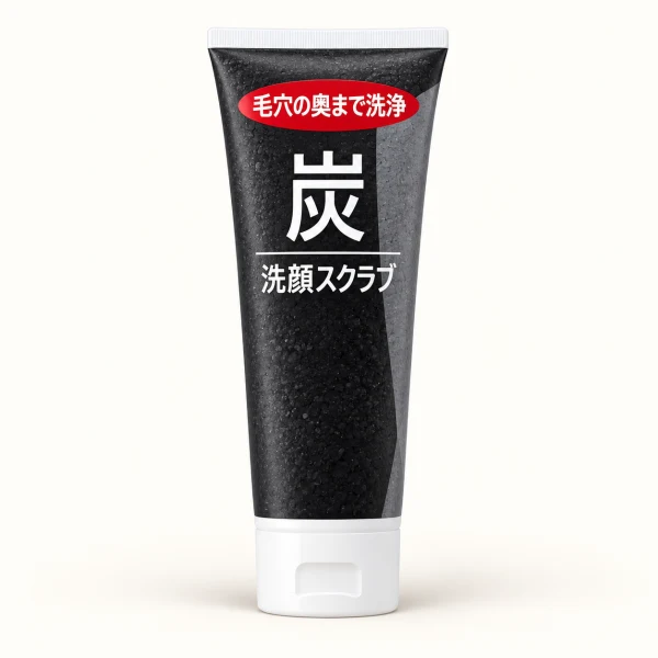 Mandom Men's Refreshing Oil Control Exfoliating Charcoal Face Scrub 100g
