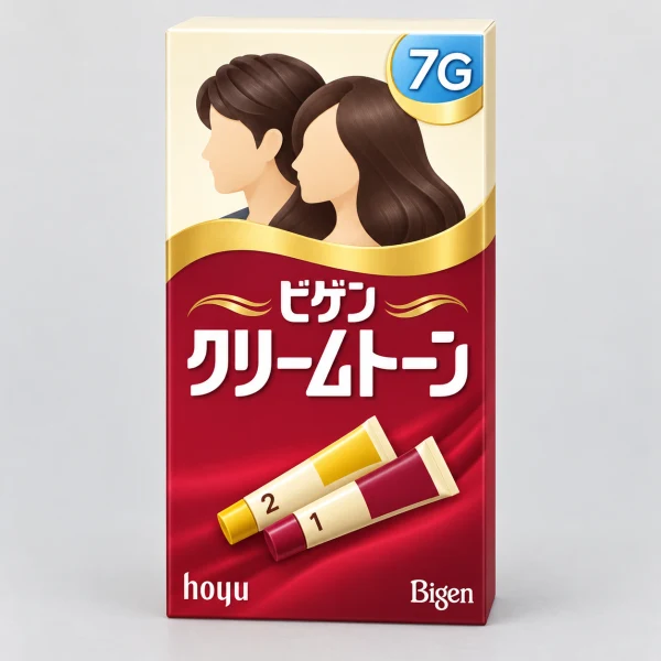 Bigen Cremer Herbal Hair Color for Gray Coverage [7G Natural Black Brown] 40g + 40g