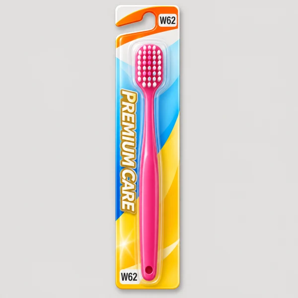EBiSU Premium Care Whitening Toothbrush 6-Row Bristle 62 Medium (Random Color)
