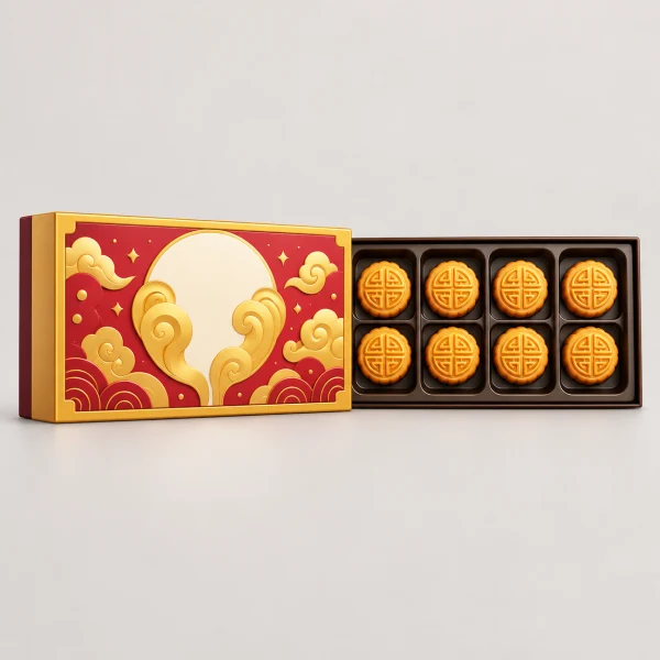 Hong Kong Style Molten Mini Egg Yolk Custard Mooncake, 8 Pack