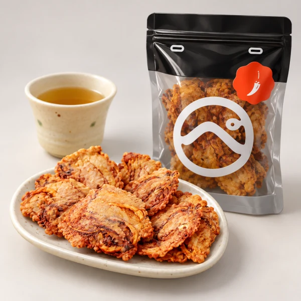 Airport Exclusive Fried Squid Strip Rice Crackers (Chili Oil)