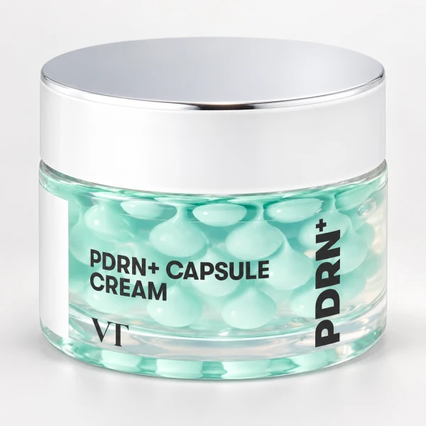 VT COSMETICS PDRN+膠囊水凝霜100 示意圖（本站 AI 重繪）
