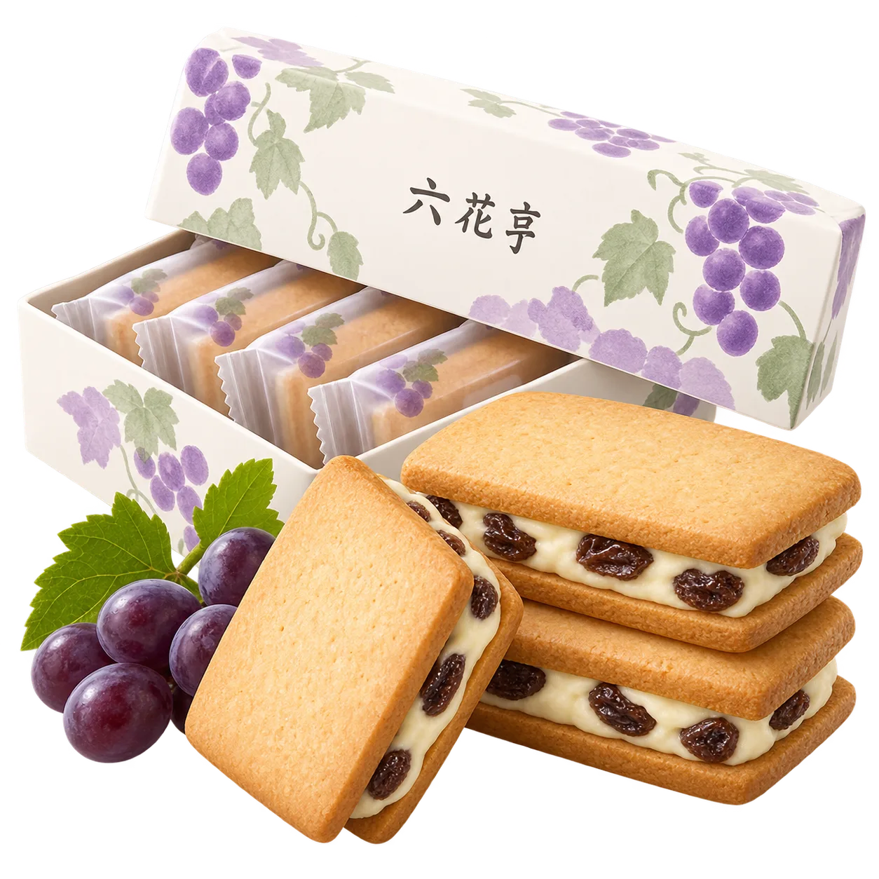 Rokkatei Raisin Butter Sandwich Cookies