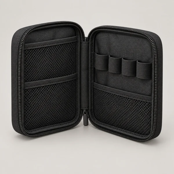 Nylon Book-Style Cosmetic Bag