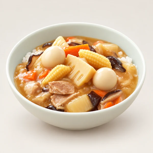 Steamed Rice with Eight Treasure Vegetables