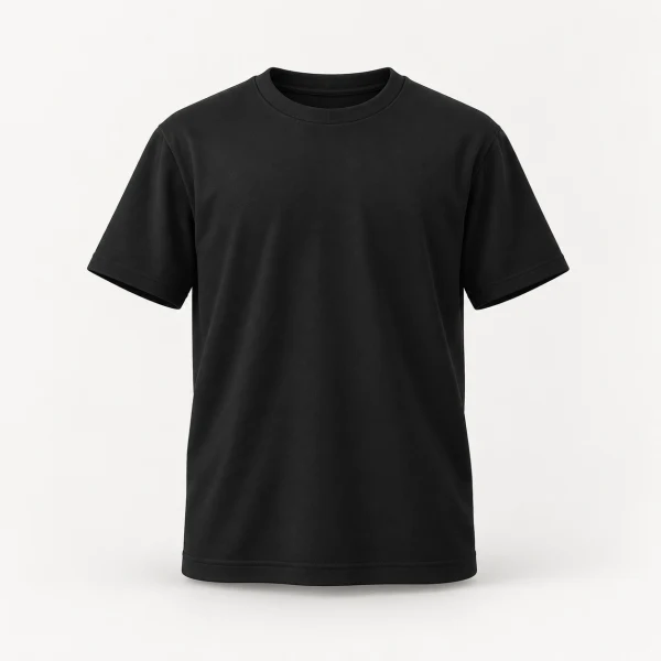Men's Jersey Crew Neck T-Shirt Black