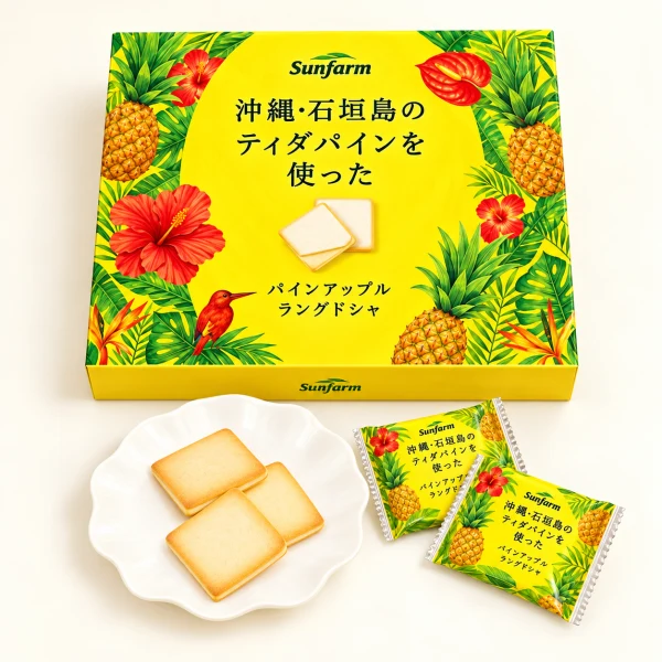 Ishigaki Tida Pineapple Langue de Chat Cookies 10 pack