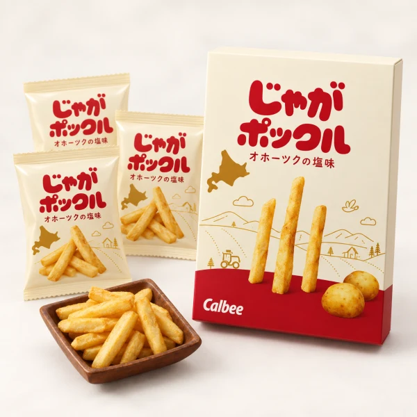 Calbee じゃがポックル 鄂霍次克鹽味(6袋)