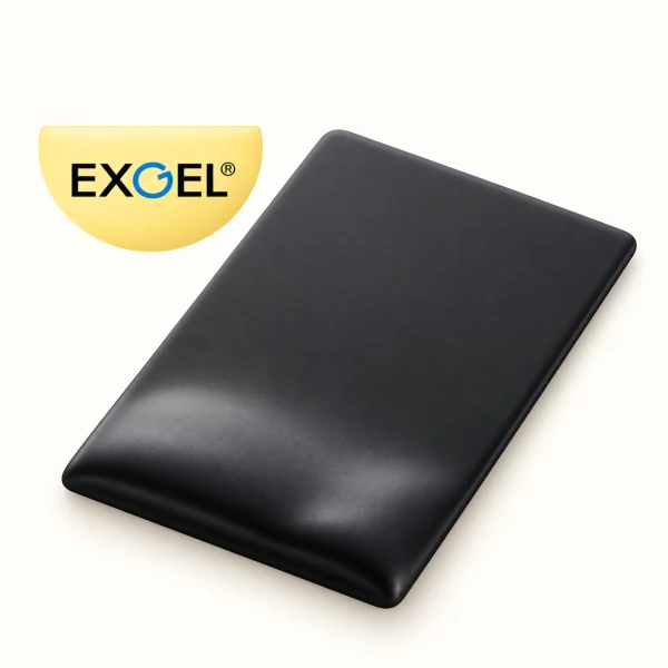 ELECOM 滑鼠墊 [135ｘ220ｘ7/18mm] 附手腕墊(低款) 減緩疲勞“FITTIO” 黑色 MP-115BK