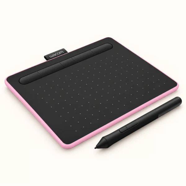 【Wacom】Intuos Comfort Small 藍牙繪圖板-莓果粉(CTL-4100WL/P0-C) 示意圖（本站 AI 重繪）