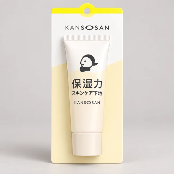 日本製 BCL KANSOSAN 保濕力妝前乳30g 妝前霜 飾底乳 隔離乳 遮瑕 滋潤 乾燥肌 SPF防曬 示意圖（本站 AI 重繪）