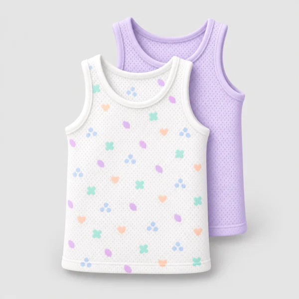 Baby/Toddler Cotton Mesh Tank Tops, 2-Pack (Printed)