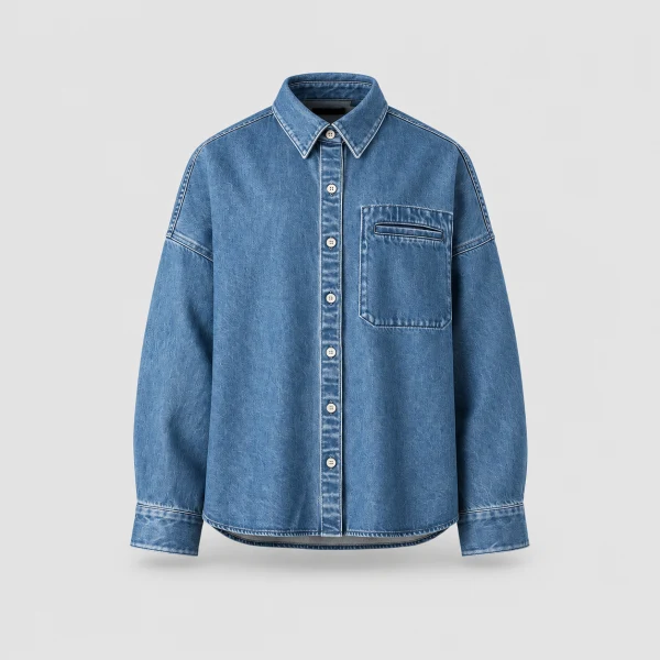 Women's Denim Wide Shirt Jacket