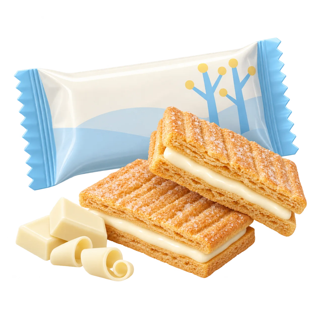 Sugar Butter Tree White Chocolate Sandwich Cookie