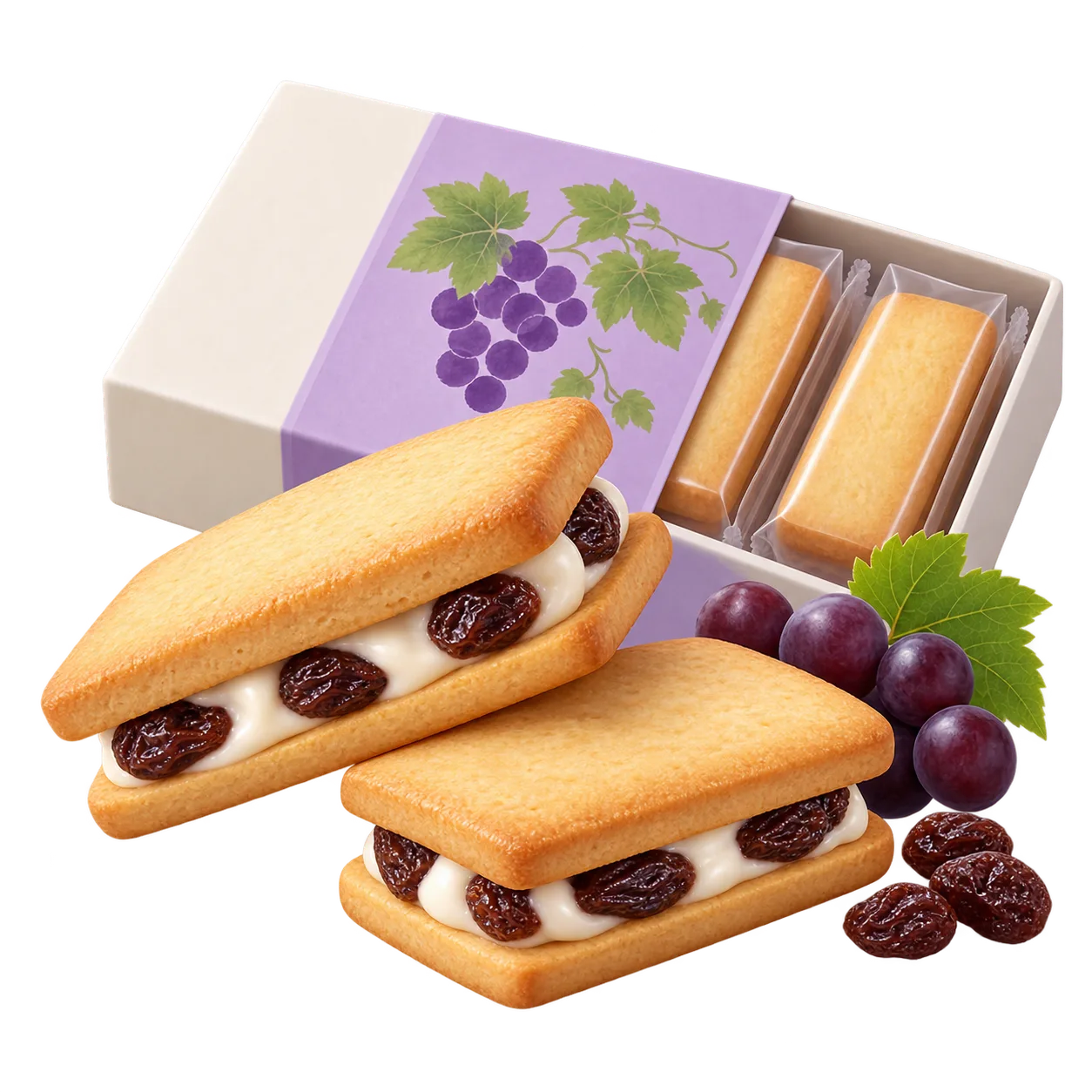Rokkatei Rum Raisin Sandwich Cookies